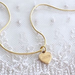 Sold! Coach Petite Heart Charm Necklace